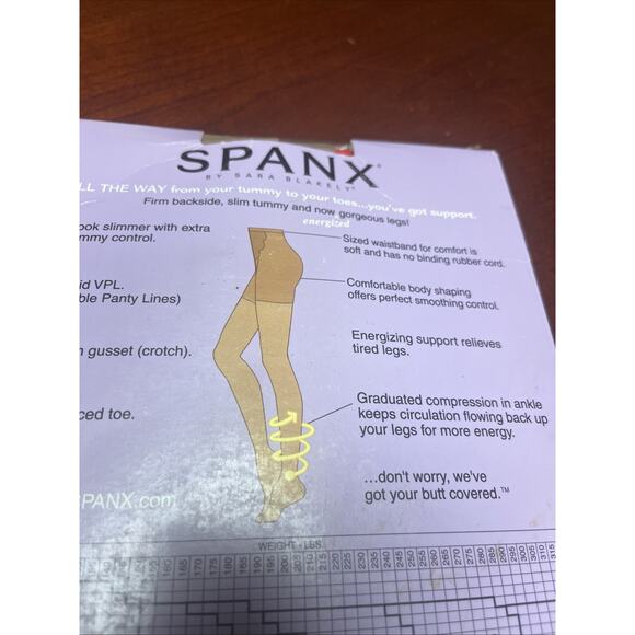 NEW Spanx Leg Support All the Way Pantyhose Size F Nude Made In USA - Picture 9 of 9